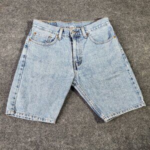 VTG Levis 505 Denim Shorts Mens 31 Regular Fit 8" Light Wash Blue Jean Y2K